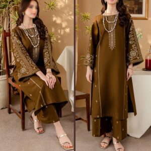 Lawn Heavy Embroidered Dress Embroidery Trouser (2 PCs Suite) (Unstitched) (DRL-1510)