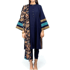 Latest Dhanak Embroidered Dress With Dhanak Embroidered Shawl (Unstitched) (KD-200)