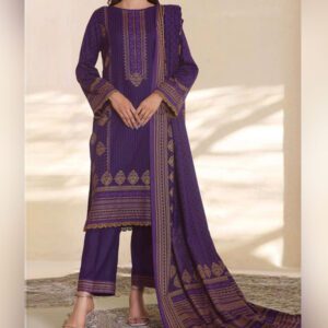 Lawn Embroidery Dress With Printed Chiffon Dupatta 3Pec Suite (Unstitched) (DRL-1648)