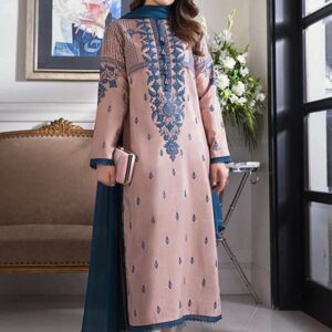 Luxury Lawn Embroidered Dress with Bamber Embroidered Chiffon Dupatta (UnStitched) (DRL-1317)