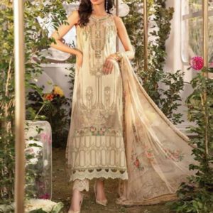 Digital Lawn Printed Embroidered Dress With Printed Chiffon Dupatta (Unstitched) (DRL-1674)