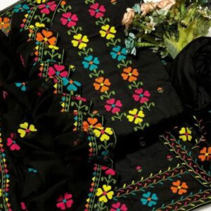 Cotton Arri Work Heavy Embroidery Dress chiffon Embroidery Dupatta EMB Trouser (Unstitched) (DRL-1742)