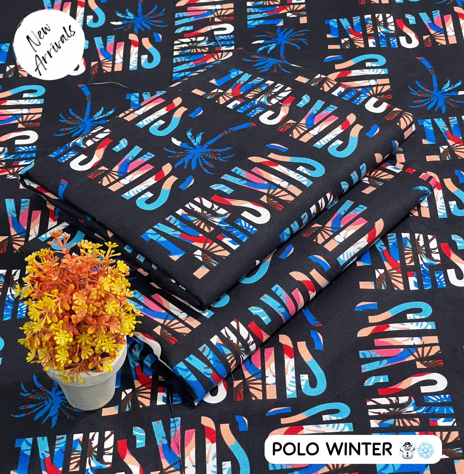 Floral Print 2-Piece Set - Polo Winter | Digital Printed Shirt & Trouser