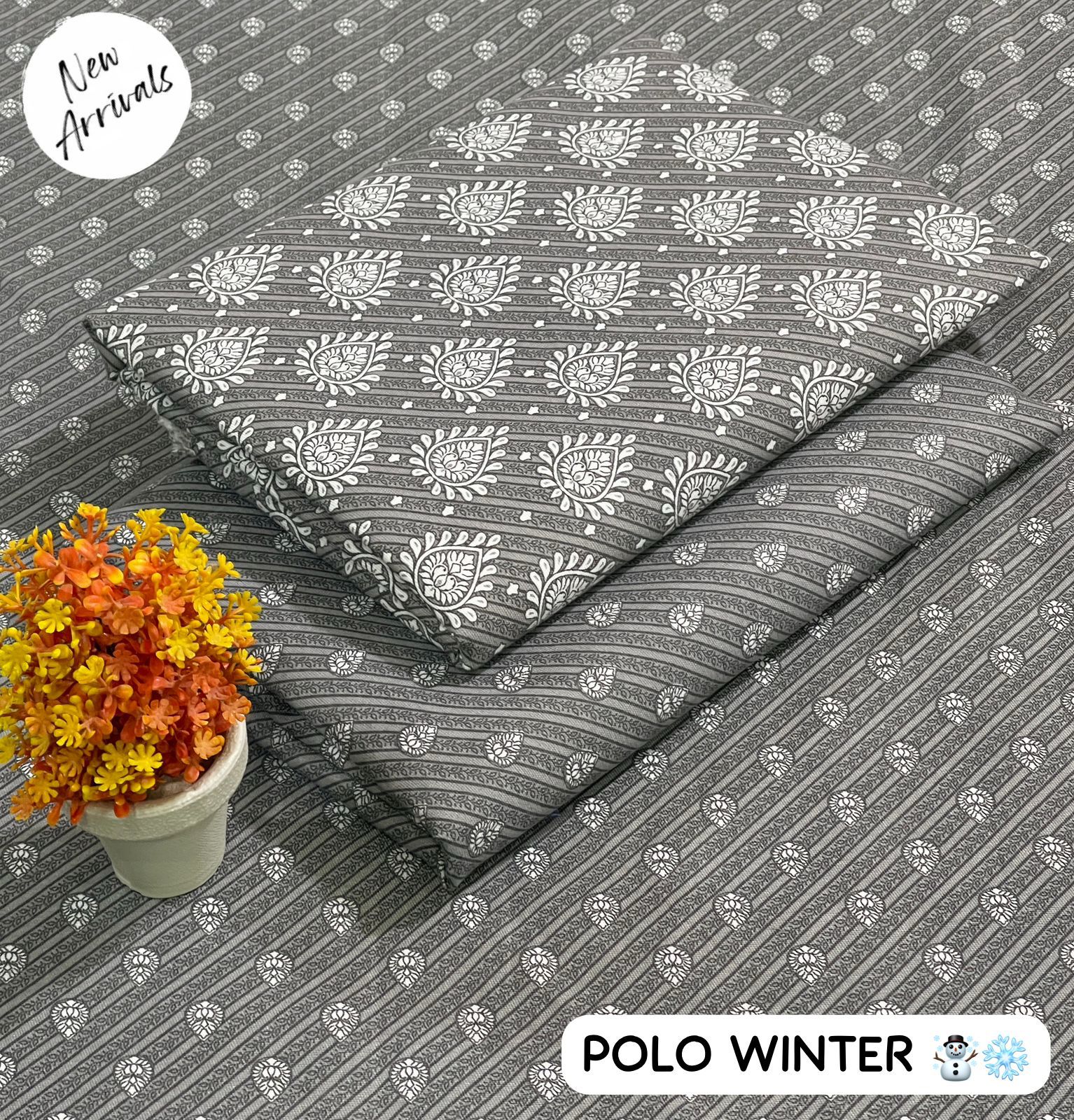 Floral Print 2-Piece Set - Polo Winter | Digital Printed Shirt & Trouser