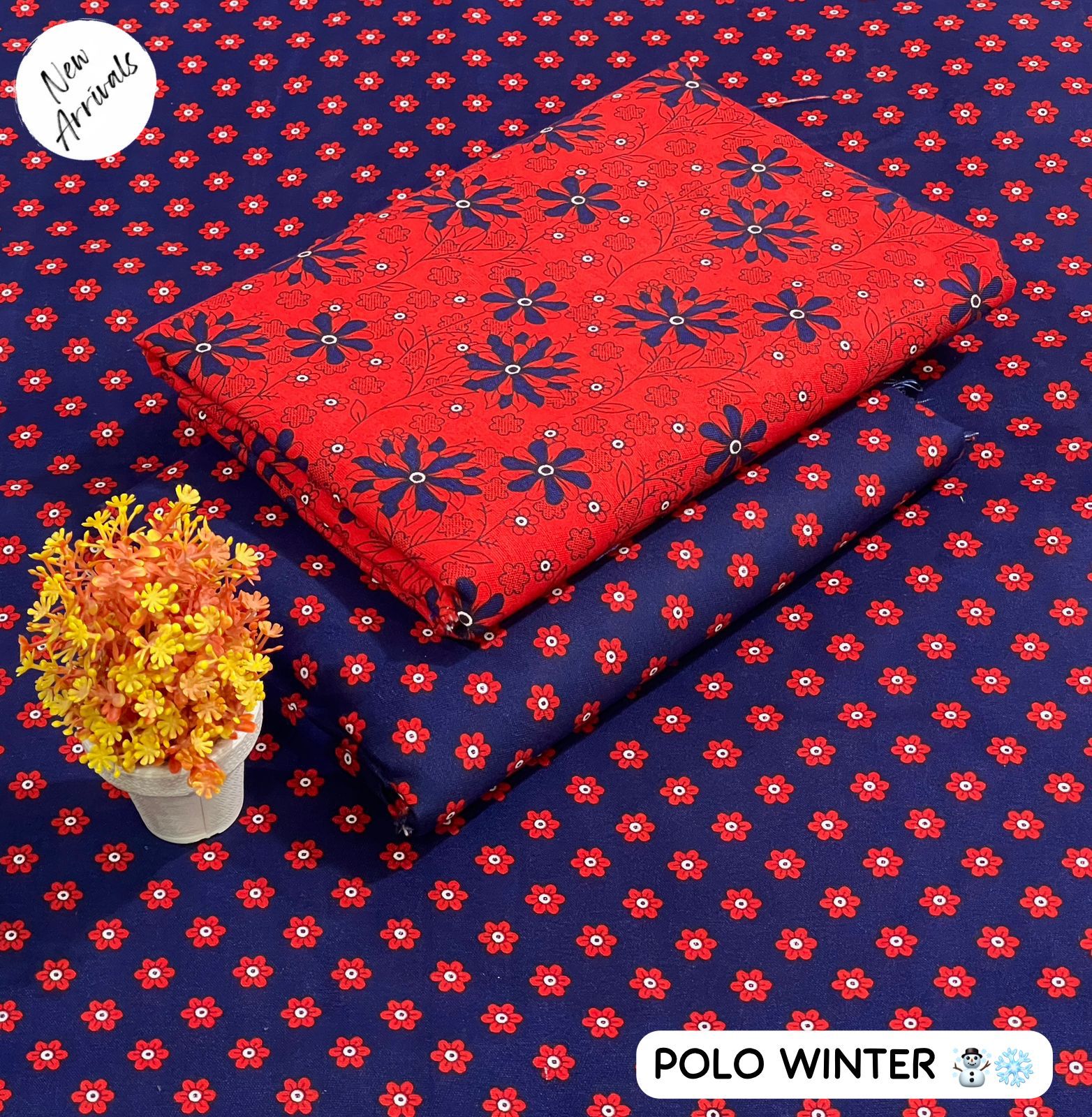 Floral Print 2-Piece Set - Polo Winter | Digital Printed Shirt & Trouser