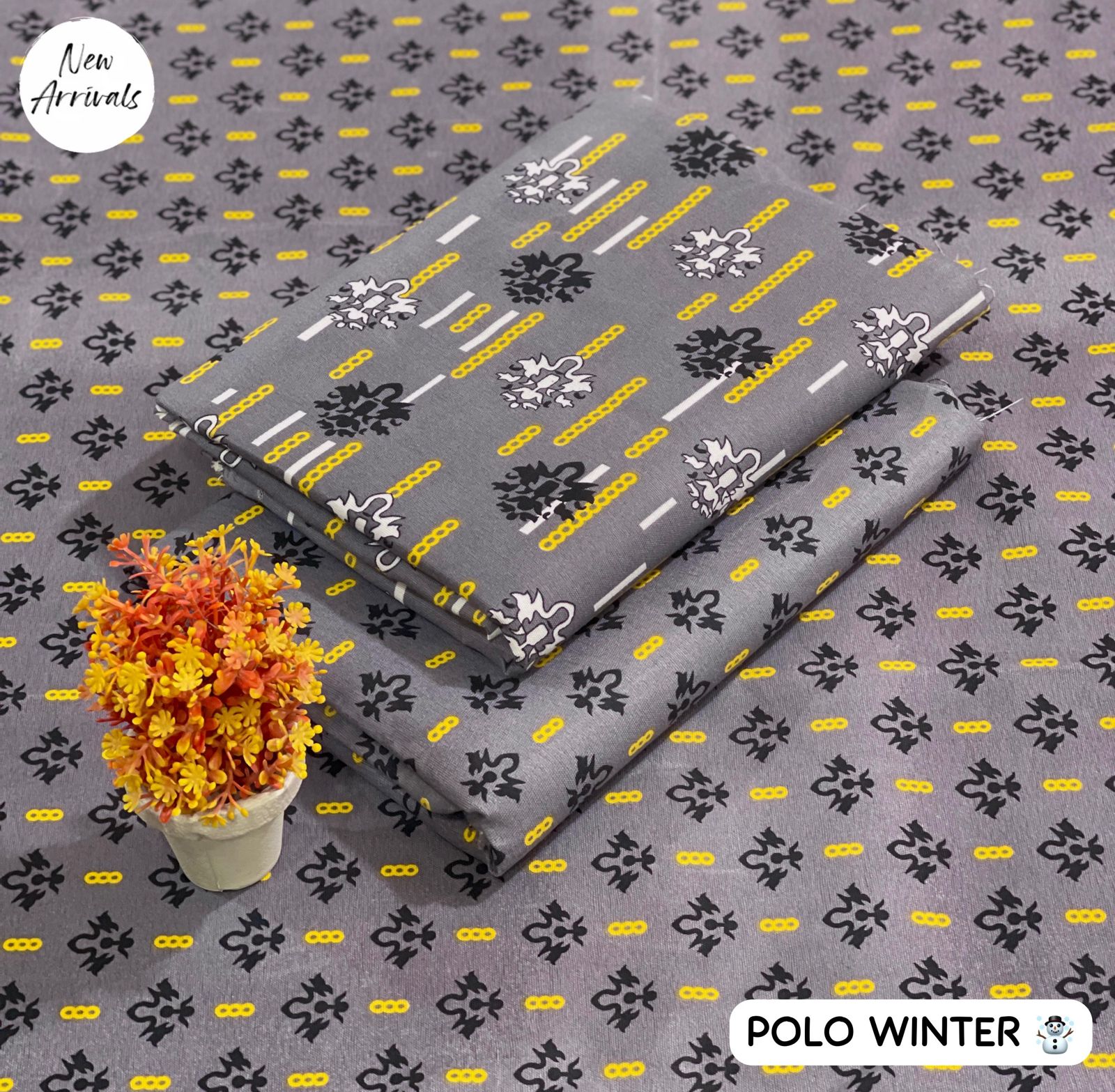 Floral Print 2-Piece Set - Polo Winter | Digital Printed Shirt & Trouser