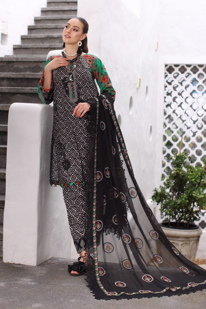 Charizma 66 - 04 | 3 Piece Premium Lawn | Printed Bamber Chiffon Dupatta