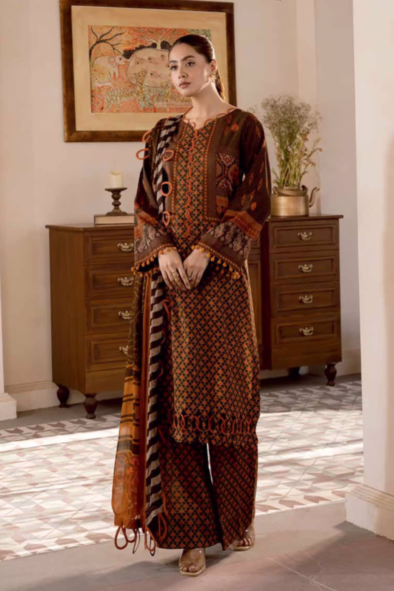 Charizma 66 - 07 | 3 Piece Premium Lawn | Printed Bamber Chiffon Dupatta