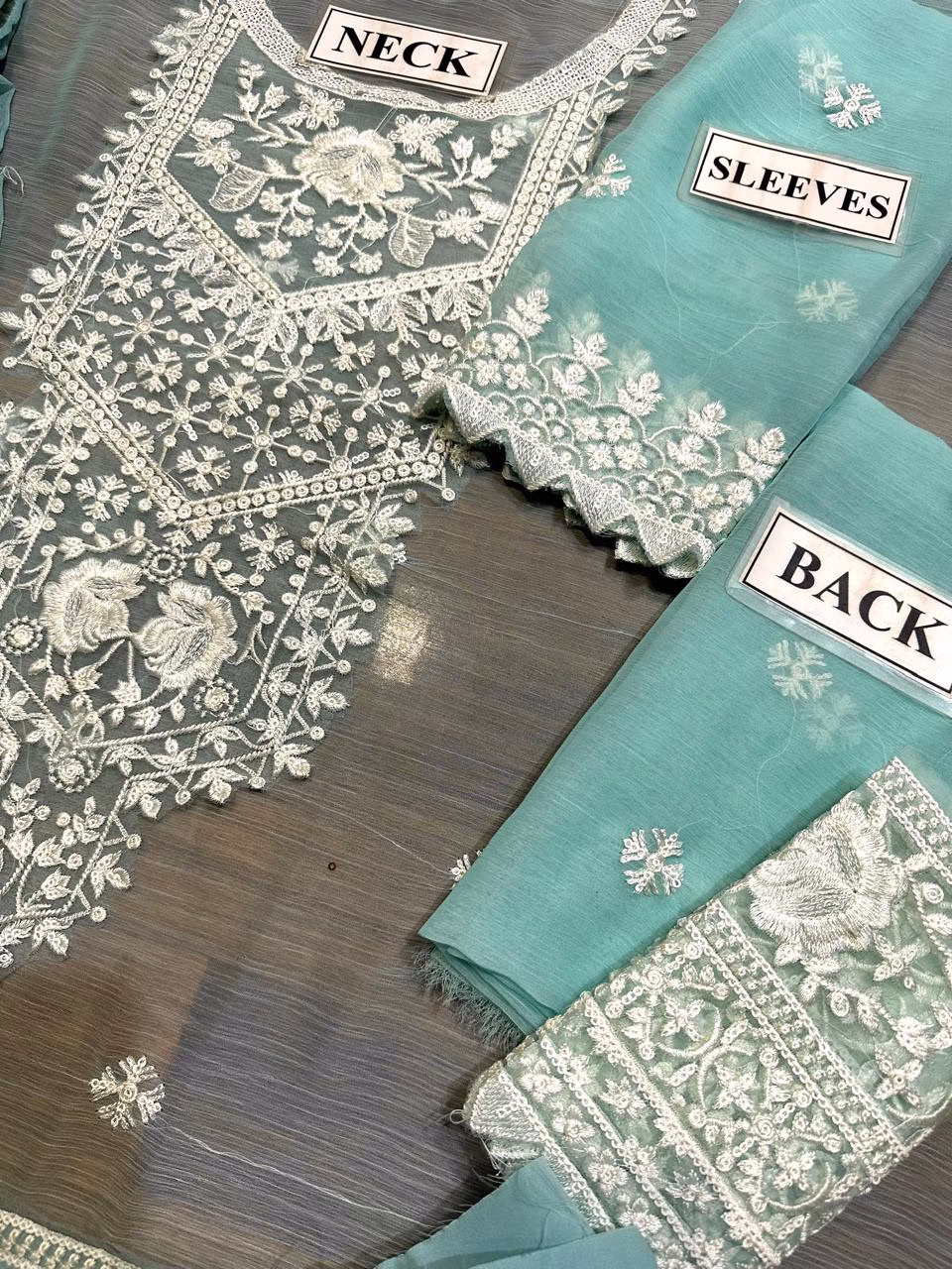 Asim Jofa Luxury Chiffon Collection | Heavy Embroidered 3PC Suit (BSF) - Image 5